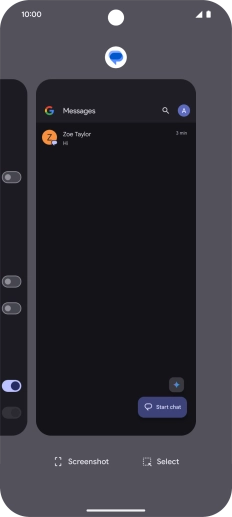 To end one running application, slide your finger upwards on the required application.