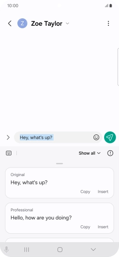 Press the drop down list.