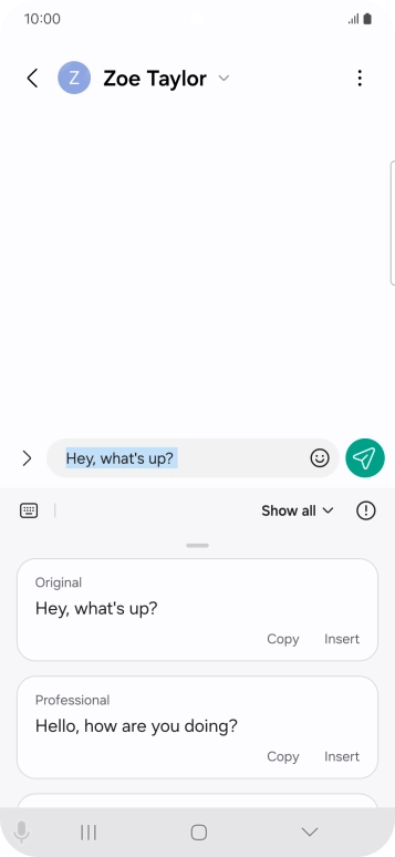 Press the drop down list.