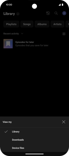 Press the required category and go to the required audio file.