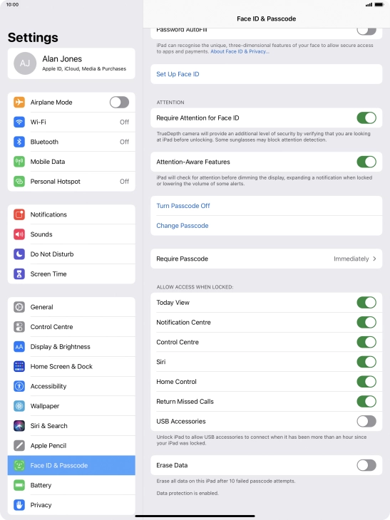 Press the indicator next to 