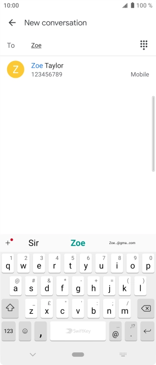 Press the required contact.