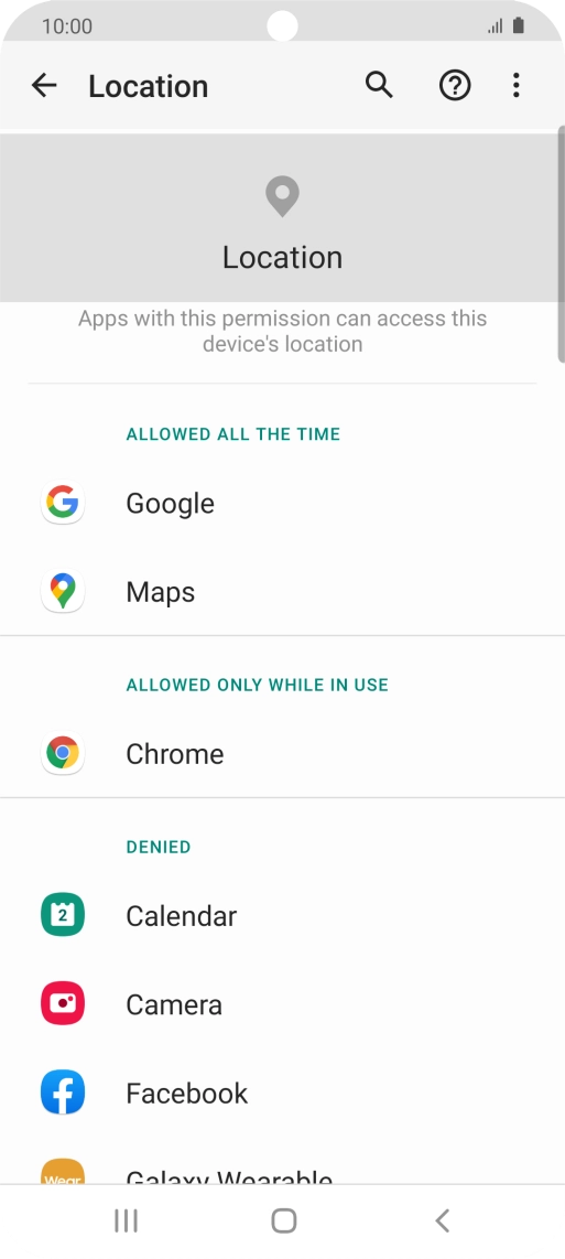 Press the required app.