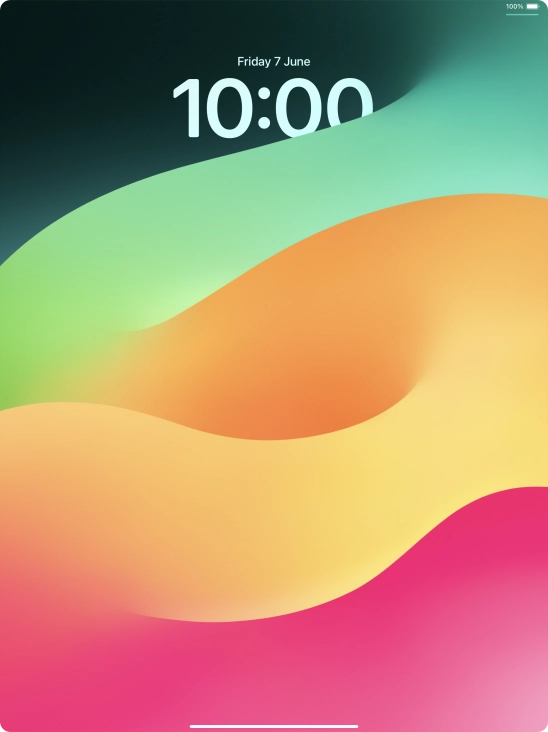 Press and hold anywhere on the lock screen.