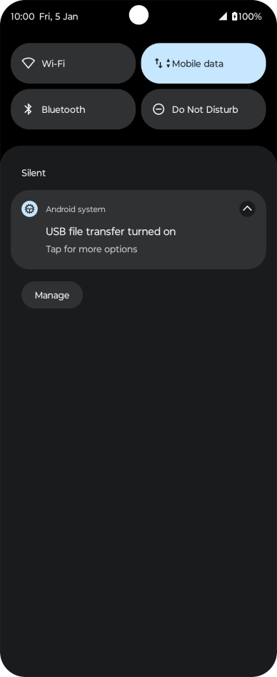 Press Tap for more options.