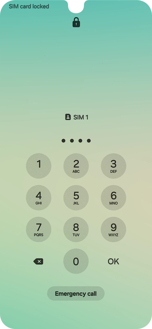 If you're asked to key in your PIN, do so and press OK. The default PIN is 1111.