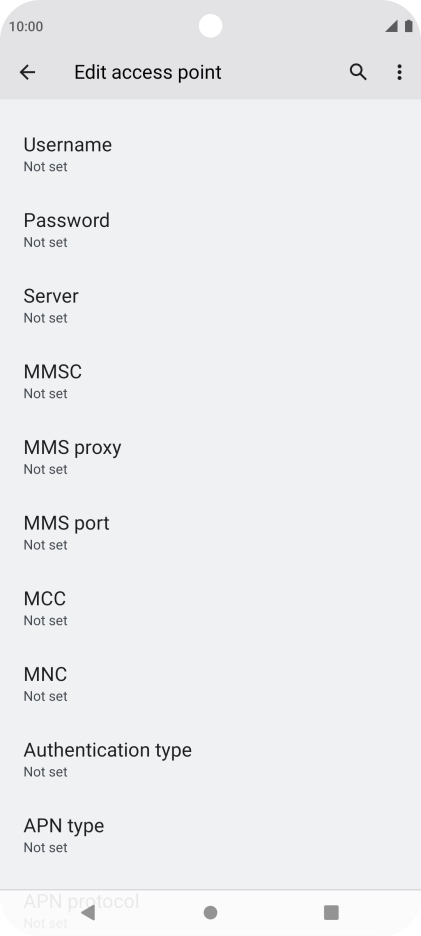 Press MMS proxy.