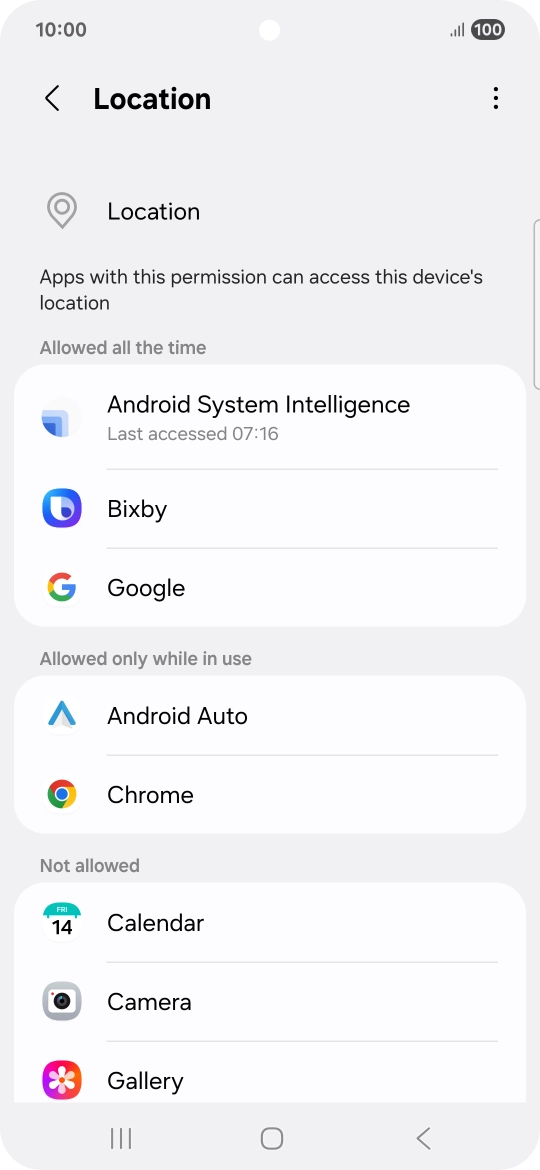 Press the required app.