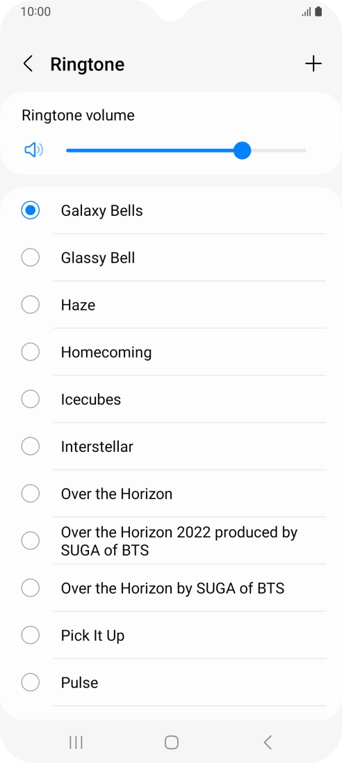 Press the required ring tones to hear them.
