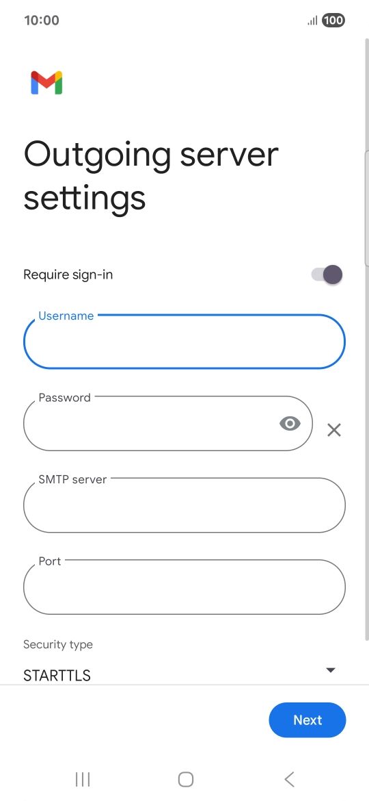 Press the field below 