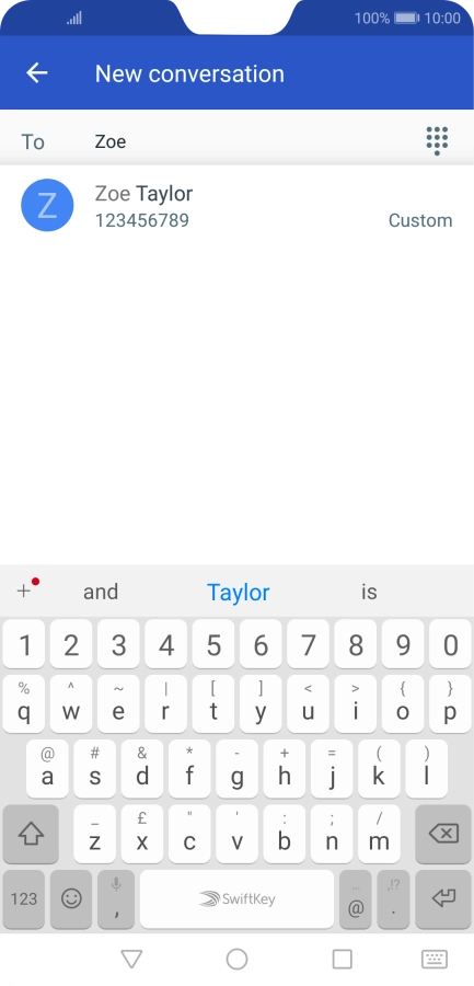 Press the required contact.