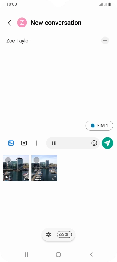 Press the gallery icon and go to the required folder.