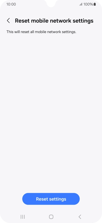 Press Reset settings.