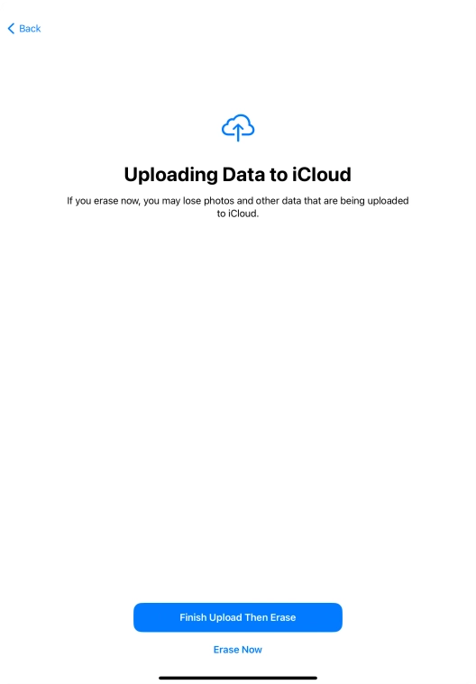 Press the required setting.