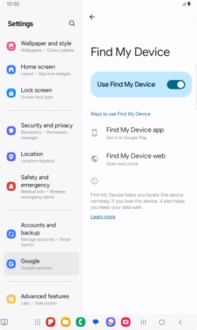 Press the Home key to return to the home screen.