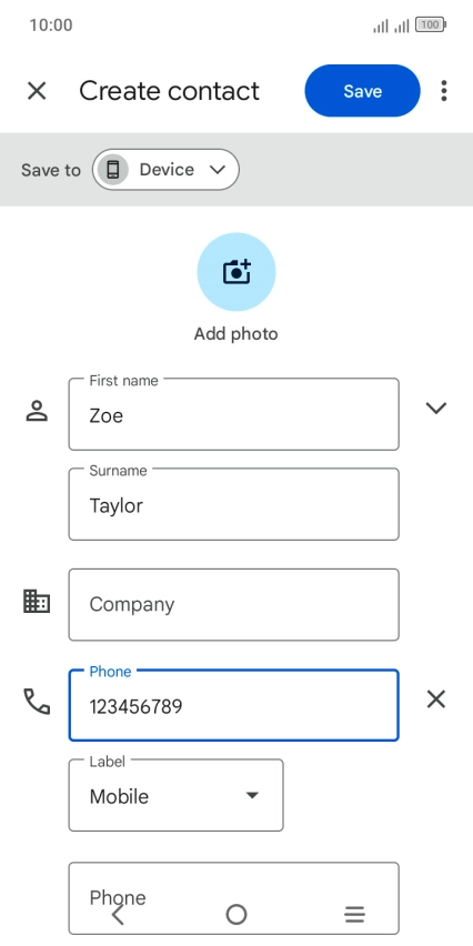 Press the confirm icon.