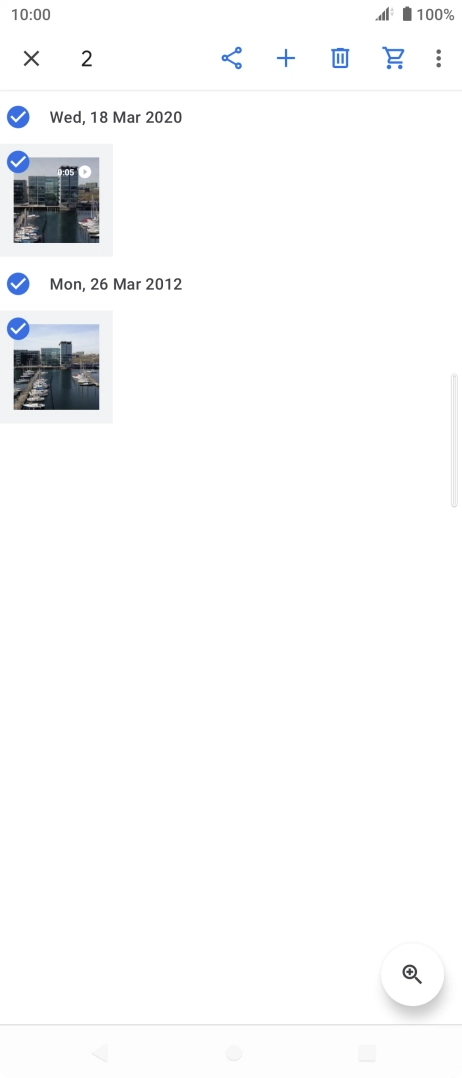 Press the share icon.