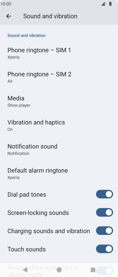 Press Phone ringtone - SIM.