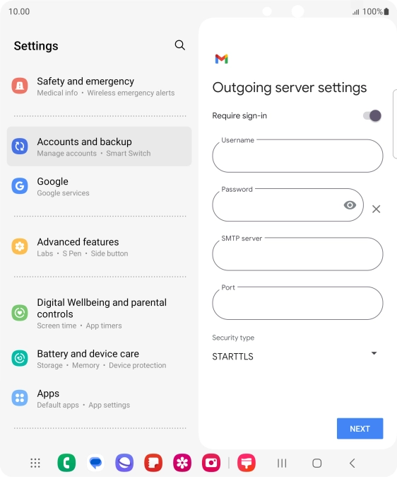 Press the indicator next to 