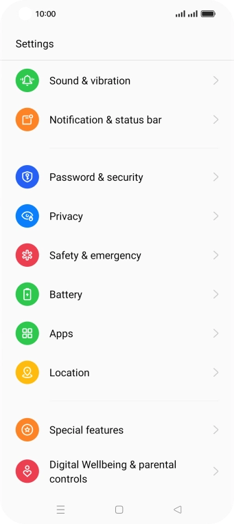Press Password & security.