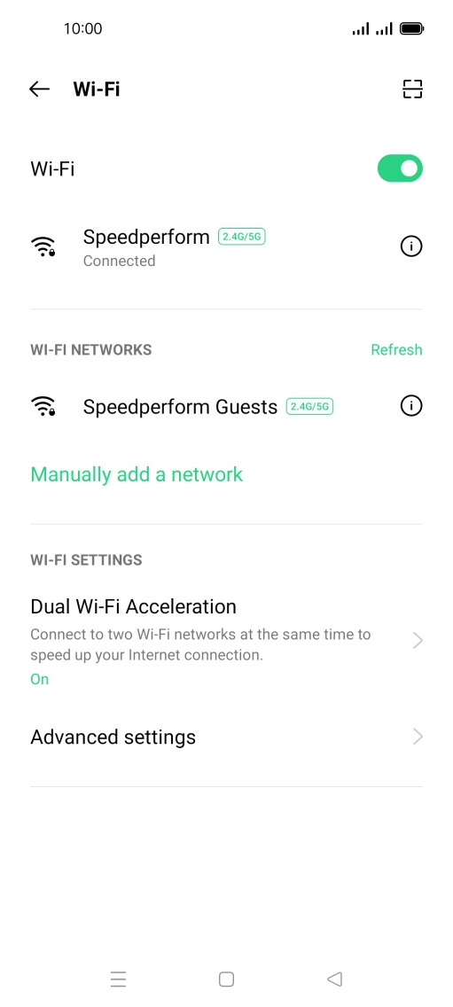 Press the Home key to return to the home screen.