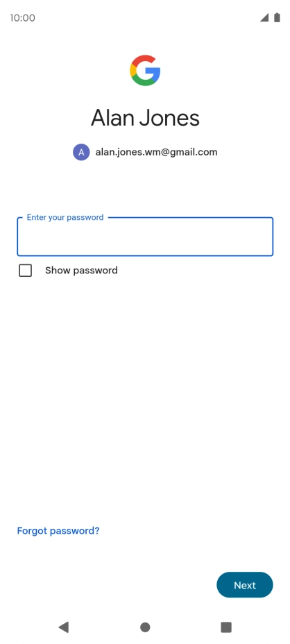 Press the field below 