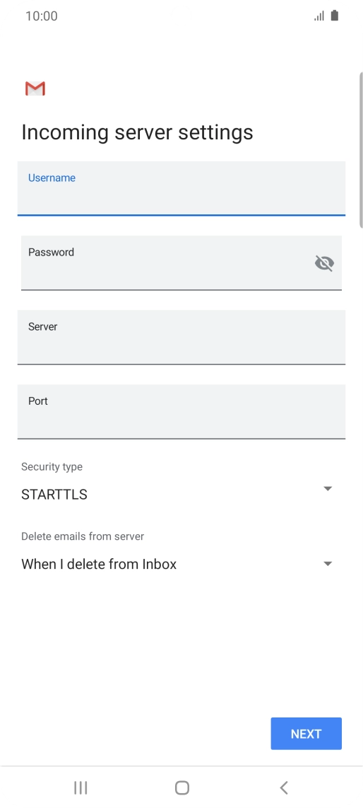 Press the field below 