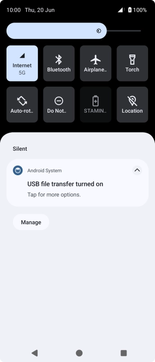 Press Tap for more options.