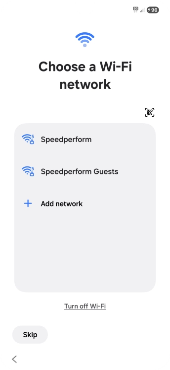Press the required Wi-Fi network.