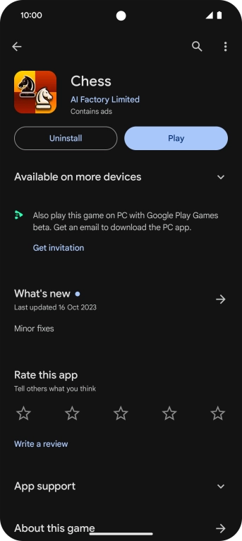 Press Uninstall.