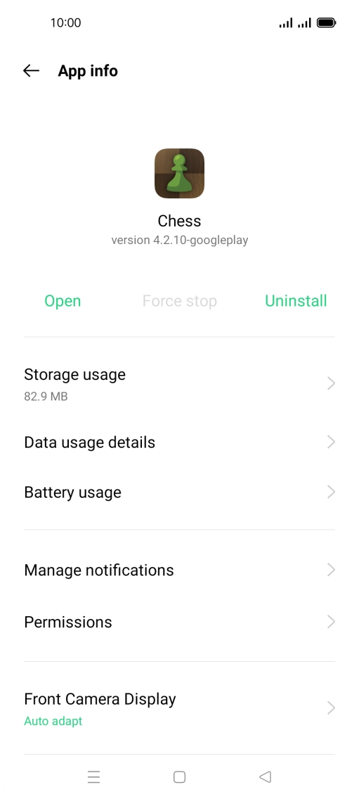Press Storage usage.
