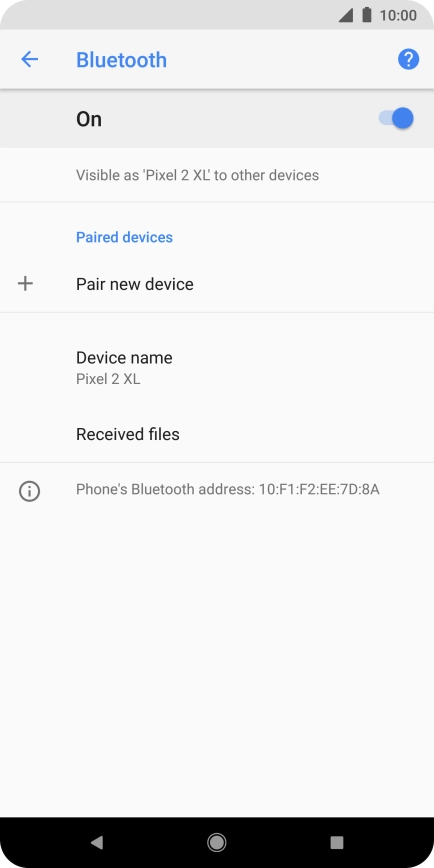 Press Pair new device.