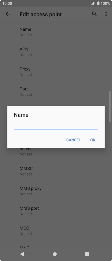 Key in EE Internet and press OK.