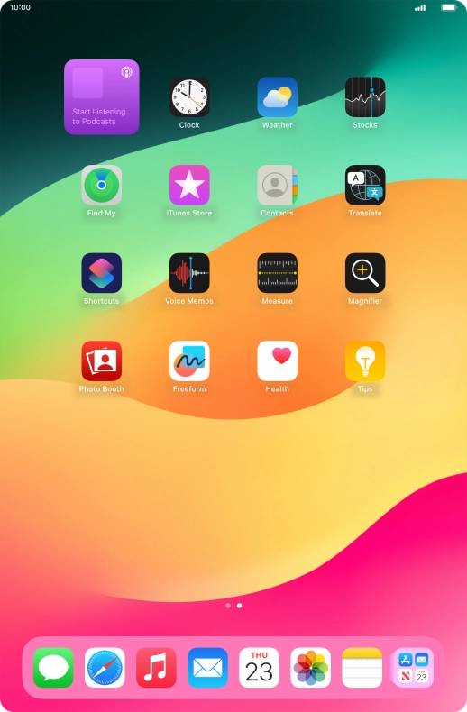 If you're using a Widget Stack: slide up or down on the stack to select the required widget.