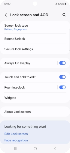 Press Screen lock type and key in the additional phone lock code you created earlier.