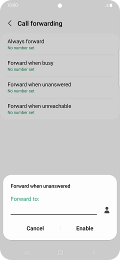 Key in +447953222222 and press Enable.