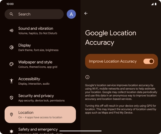 If you press the indicator next to 