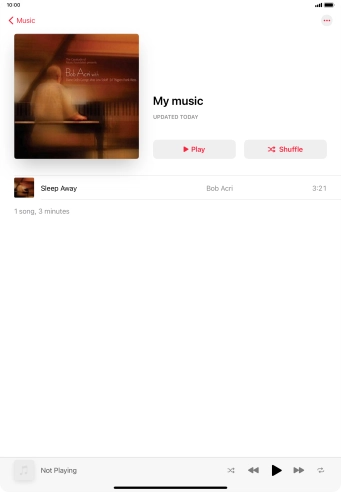 Go to the required category or playlist and press the required audio file.