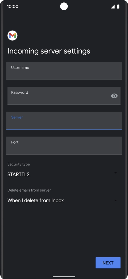 Press the field below 
