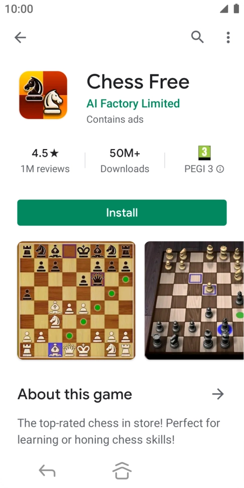 Press Install and follow the instructions on the screen to install the app.