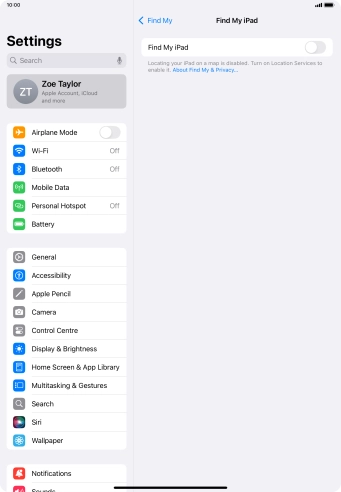 Press the indicator next to 
