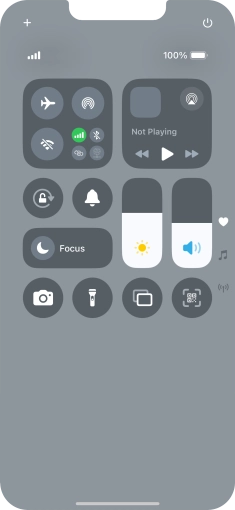 Press the flight mode icon to turn the function on or off.