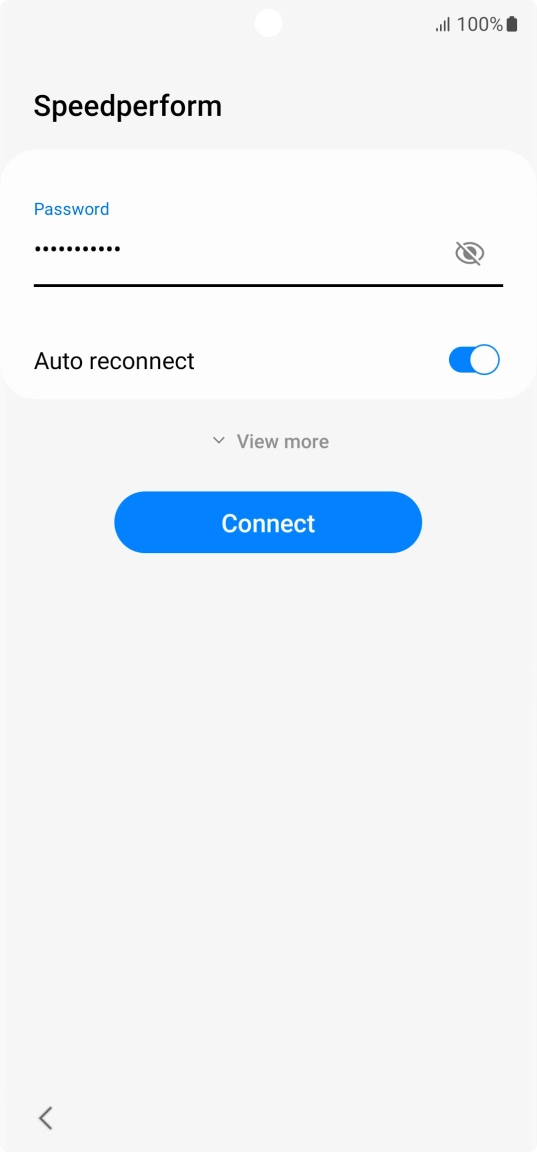Key in the password for the Wi-Fi network and press Connect.
