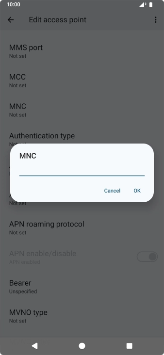 Key in 33 and press OK.