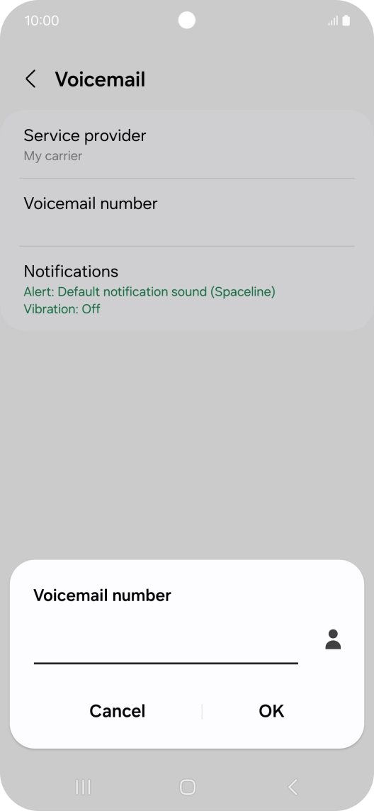 Key in +447953222222 and press OK.