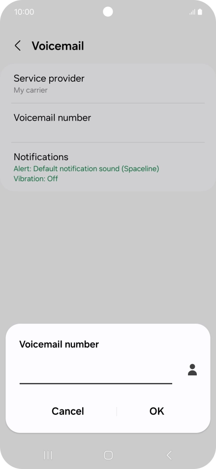 Key in +447953222222 and press OK.