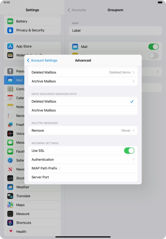 Press Authentication.