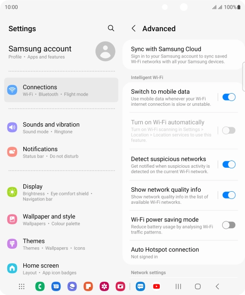 Press the indicator next to 