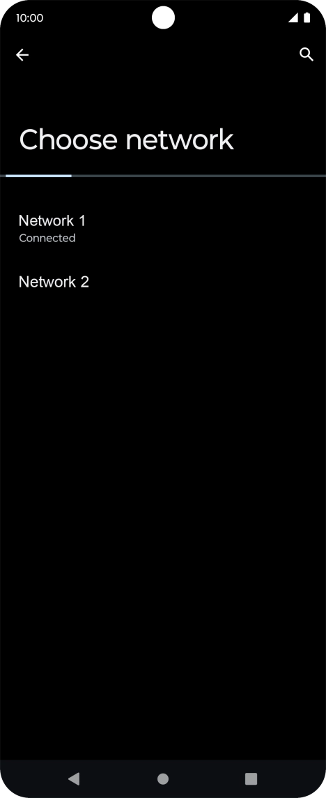 Press the required network.