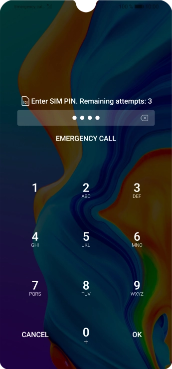 If you're asked to key in your PIN, do so and press OK. The default PIN is 1111.